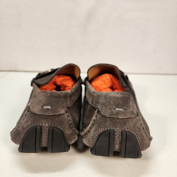 Magnanni Classic Slip On Suede Driving Dress Loafers Grey Men's Size 8.5M NWOT - Picture 6 of 13